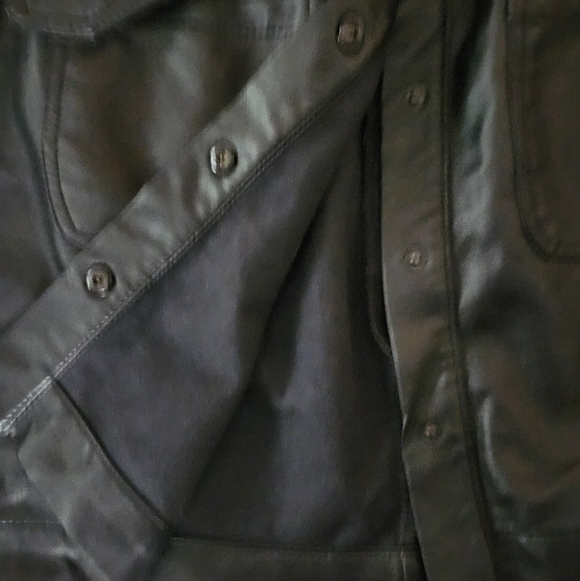 tgla Black Faux Leather Mini Skirt with Belt Size Medium - Picture 4 of 9